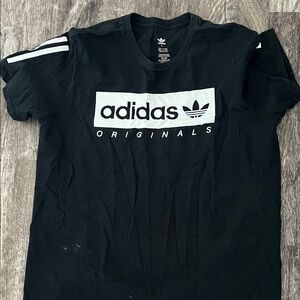 Adidas Originals Black Tee with White Accents